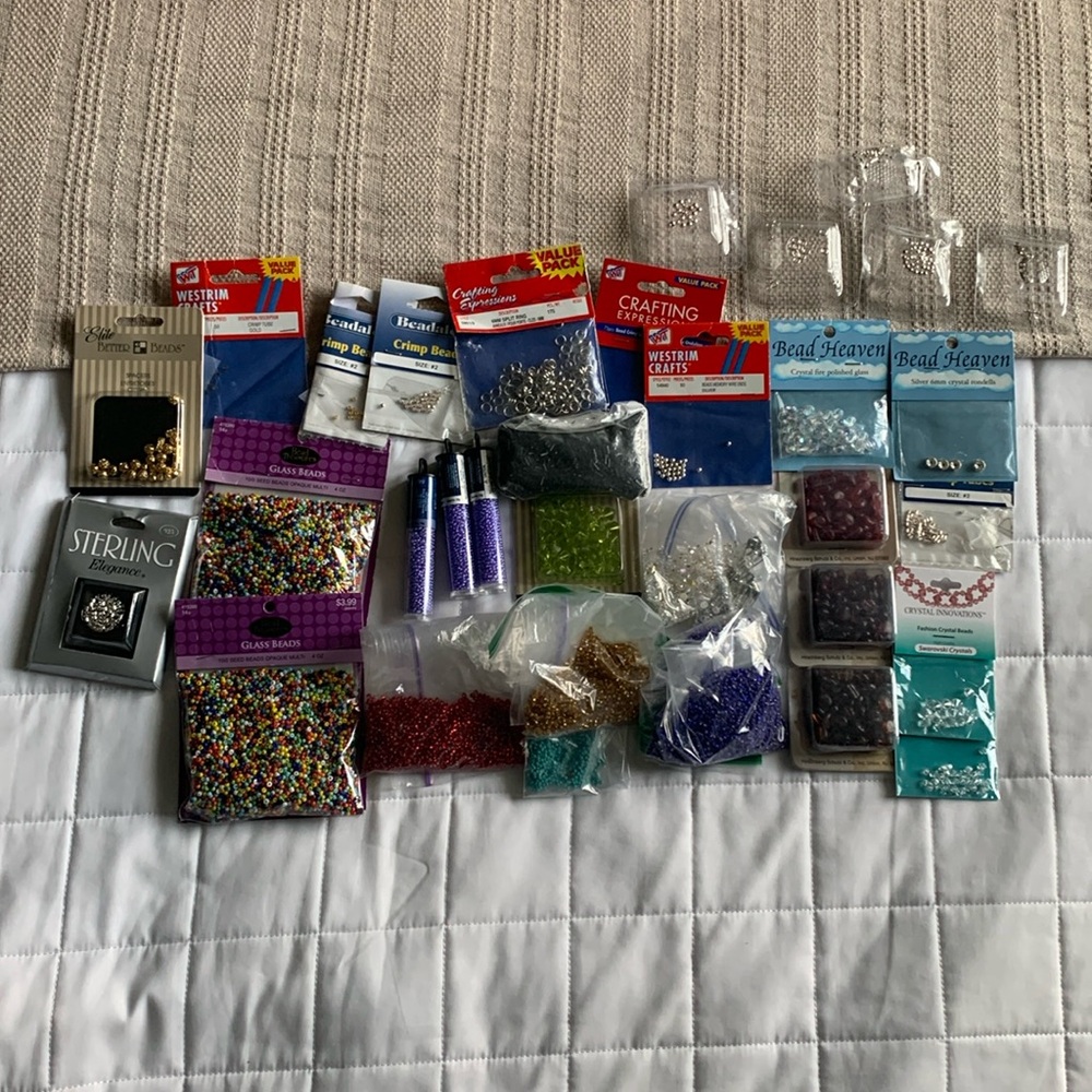 Assorted Beads and Jewlery Supplies